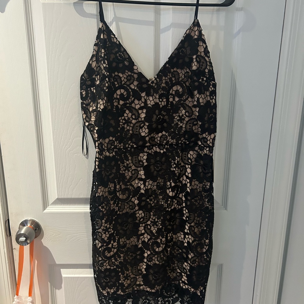 Express Black Lace Mini Dress